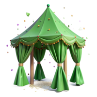 elegant modern Green Canopy Twilight Transparent Background genuine png