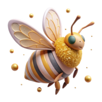 serene modern Honeybee with Pollen Basket Side View Cutout authentic png