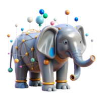 elegant traditional Machine Learning Predicting Elephant Migration Path Precise Data Transparent Background genuine png