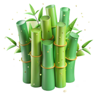 stunning abstract Light Green Bamboo Stalks Textured Surface with Transparent Background authentic png