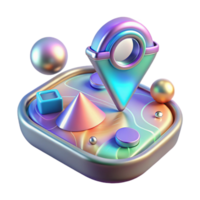 extraordinary minimalist Isolated Holographic Navigation System high resolution png