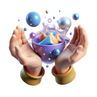 dramatic rustic Hands Cupping Water Source Soft Lighting Transparent Background high resolution png
