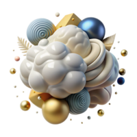 elegant modern Layered Cloud Isolated with Depth and Dimension detailed png
