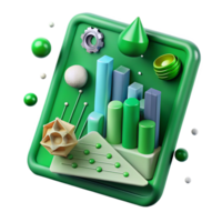 lindo abstrato verde tecnologia investimento gráfico transparente fundo com financeiro dados profissional png