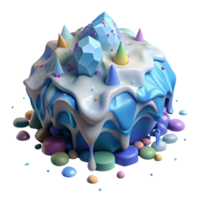 wonderful minimalist Melting Glacier Aerial View Cutout high quality png