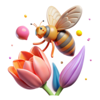 elegant rustic Honeybee in Flight Near Sunflower Cutout authentic png