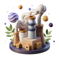 extraordinary traditional Pollution Reduction Icon with Smokestack and Filter Cutout authentic png