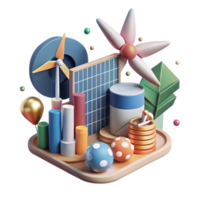 magnificent classic Renewable Energy Sources Chart Cutout with Modern Design authentic png