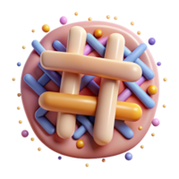 magnificent artistic Hashtag Symbol with Two Horizontal and Two Vertical Lines Isolated genuine png