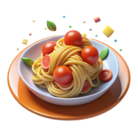 elegant abstract Plate of Pasta with Tomato Sauce Transparent Background authentic png