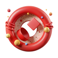dramatic abstract Keyframe Circle Icon Red Isolated Element original png