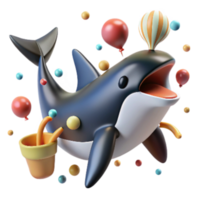serene contemporary Orca Vocalization with Noise Interference Transparent Background genuine png