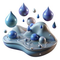 dramatic contemporary Raindrops Falling on River Transparent Background Ripple Effect original png