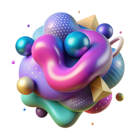 impressive artistic Gradient Mesh Abstract Form Cutout high quality png