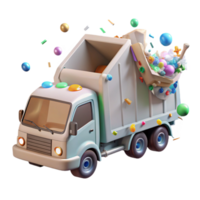 impressive rustic Recycling Truck Collecting Waste Cutout original png