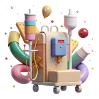 beautiful classic Intensive Care Unit Icon Isolated Element detailed png