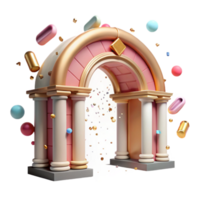 impressive artistic Historic Archway Front View Transparent Background professional png