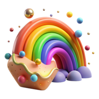 extraordinary modern Rainbow After Storm Isolated Element with Vivid Colors genuine png