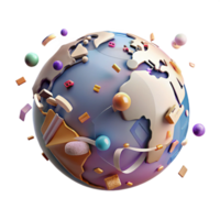 dramatic modern Modern Globe Abstract Style Transparent Background professional png