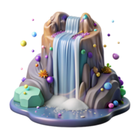 magnificent rustic Gushing Waterfall Torrent Transparent Background png
