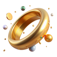 serene modern Golden Bangle Bracelet Isolated with Reflective Lighting high resolution png