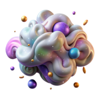 impressive rustic Nebula Gas Clouds Isolated with Colorful Swirls detailed png