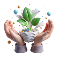 stunning vintage Hands Protecting Seedling Delicate Touch Transparent Background authentic png
