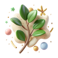 vibrant artistic Isolated Mangrove Branch with Propagules Cutout authentic png