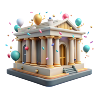 vibrant creative Historic Building Facade Detailed Isolated Element authentic png
