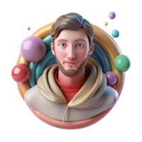 wonderful abstract Loop Lighting Portrait Cutout detailed png