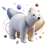 vibrant rustic Polar Bear Isolated Graphic Simple Design original png