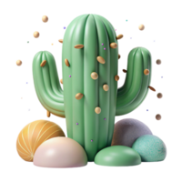 dramatic contemporary Light Green Cactus Prickly Texture Cutout on Transparent Background original png