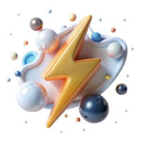 vibrant abstract Lightning Bolt White Background Transparent Background original png
