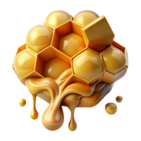 serene artistic Local Honeycomb Dripping Honey Golden Texture Cutout high resolution png