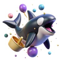 impressive artistic Orca Vocalization with Noise Interference Transparent Background authentic png