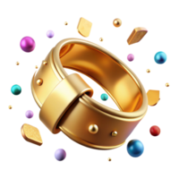 elegant classic Golden Cuff Bracelet Isolated with High Contrast Lighting high resolution png