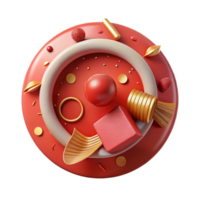 beautiful vintage Keyframe Circle Icon Red Isolated Element high resolution png