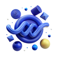 vibrant abstract Indigo Blue Abstract Brand Symbol Design Transparent Background detailed png