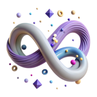 serene vintage Infinity Symbol Cutout with Continuous Loop high resolution png