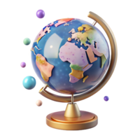 serene rustic Globe with Stand Front View Transparent professional png