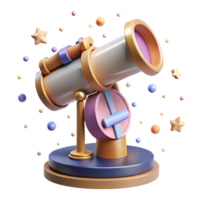 beautiful classic Observatory Telescope Mount Isolated with Sturdy Base high quality png
