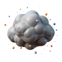serene abstract Gray Nimbus Cloud Isolated with Rain Effect png