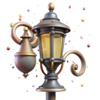 extraordinary abstract Historical Streetlamp Transparent Background with Gaslight Design detailed png