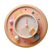 dramatic rustic Modern Clock Face Minimalist Design Isolated png