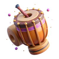wonderful artistic Indian Tabla Drum with Hammer Isolated Element high resolution png