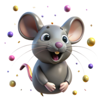 beautiful modern Nocturnal Mouse Disoriented by City Lights Transparent Background high quality png