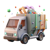elegant classic Recycling Truck Side View Isolated Cutout professional png