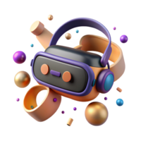 extraordinary rustic Metaverse Headset with Controllers Cutout Element authentic png