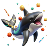 serene minimalist Orca Vocalization with Noise Interference Transparent Background professional png