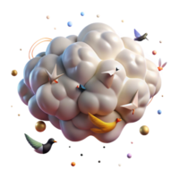 elegant abstract Isolated Cumulonimbus Cloud at Dusk Cutout high quality png